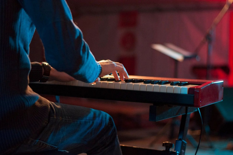 Musician playing piano